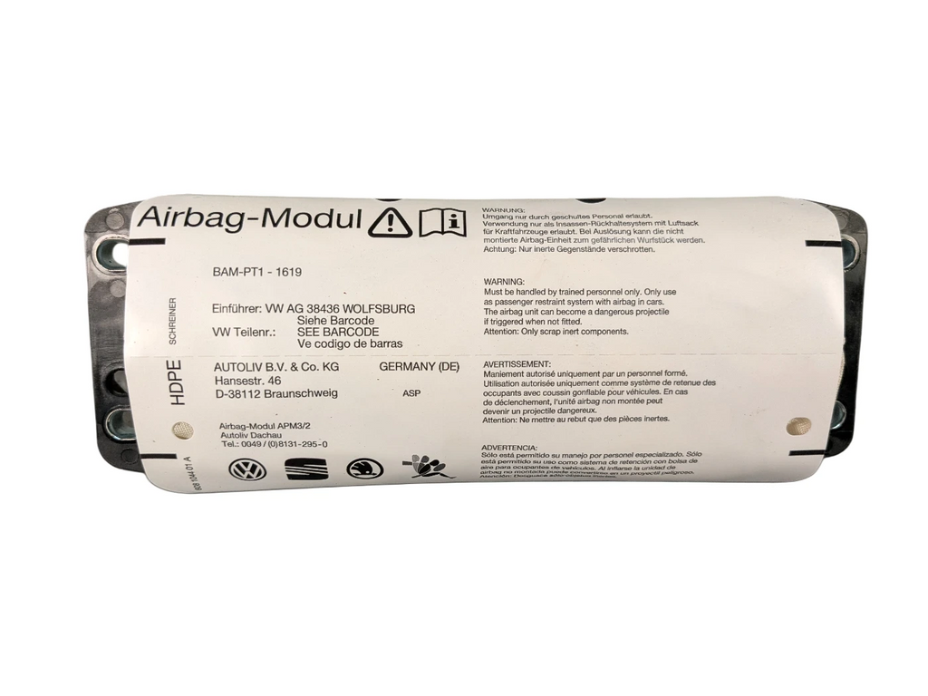 Air Bag - RH Dashboard 1K0880204M - 2013 Golf R